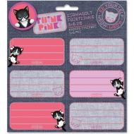 Ars Una: Think Pink etichete pentru caiet ambalate 3x6 buc.