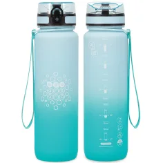 Ars Una: bidon motivațional fără BPA, cu gradient de culoare, mat - 1000 ml - Ice imaginea 2
