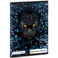 Ars Una: caiet A5 liniat pentru clasa a III-a, cu imprimeu panteră Black Panther 12-32