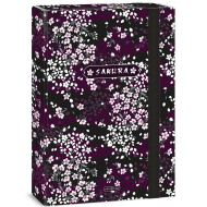 Ars Una: cutie pentru caiete A4 Sakura cu flori