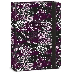 Ars Una: cutie pentru caiete A4 Sakura cu flori