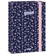 Ars Una: cutie pentru caiete A4, model floral "Navy Bloom"