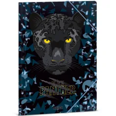 Ars Una: dosar cu elastic Black Panther, format A4