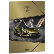 Ars Una: dosar cu elastic Lamborghini galben, format A4
