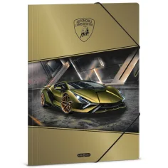 Ars Una: dosar cu elastic Lamborghini galben, format A4