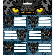 Ars Una: etichete pentru caiete Black Panther, pachet 3x6 buc.