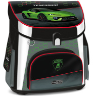 Ars Una: geantă/rucsac școlar ergonomic cu imprimeu Lamborghini și închidere magnetică 33x41x24 cm