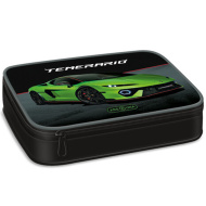 Ars Una: penar multietajat cu imprimeu Lamborghini verde 15,5x22,5x4,5cm