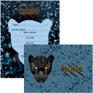 Ars Una: set de 10 invitații Black Panther cu plic
