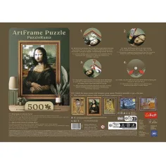 ArtFrame: Leonardo Da Vinci - Mona Lisa puzzle de 500 piese cu ramă - Trefl imaginea 3