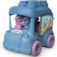 Autobuz școlar Disney Stitch cu cărămizi de construcție moi - Clementoni