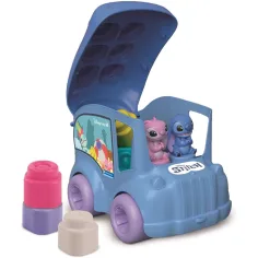 Autobuz școlar Disney Stitch cu cărămizi de construcție moi - Clementoni imaginea 3