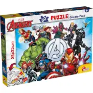 Avengers 2 în 1 puzzle de 60 piese și carte de colorat 35x25cm - Lisciani