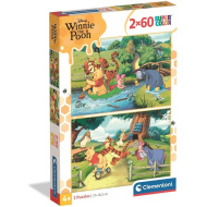 Aventurile lui Winnie de Pluș – puzzle Supercolor 2x60 piese - Clementoni