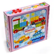 Primul meu puzzle: Vehicule 4 in 1 baby puzzle