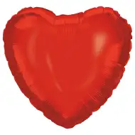 Balon din folie în formă de inimă – roșu 46cm