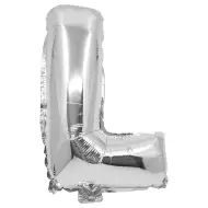 Balon folie în formă de literă argintie – Litera L 32cm