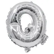 Balon folie în formă de literă argintie – litera Q 32cm