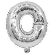 Balon folie în formă de literă argintie - litera O 32cm
