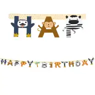 Banner pentru petrecere veselă cu animale