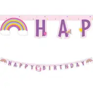 Banner petrecere unicorn curcubeu 200cm