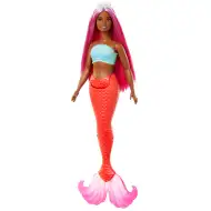 Barbie Dreamtopia: Păpușă cu păr roz și coadă de sirenă de culoare coral - Mattel