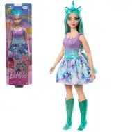 Barbie Dreamtopia: Păpușă unicorn în rochie albastră-violet - Mattel