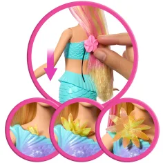 Barbie Dreamtopia: Sirenă cu magie florală - Mattel imaginea 4