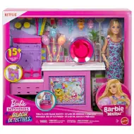 Barbie Mysteries: Detectivii de la plajă - Set de joacă stand de vată de zahăr cu păpușă - Mattel