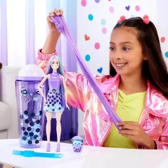 Barbie: Slime Reveal Petrecere cu Baloane Păpușă Mov - Mattel imaginea 3