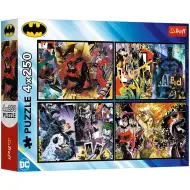 Batman Eroii și răufăcătorii din Gotham, puzzle de 4x250 piese - Trefl