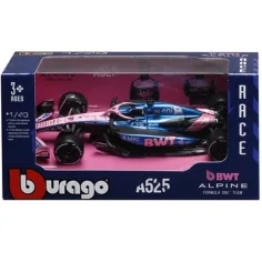 Bburago: Alpine A525 Gasly F1 (2025), mașină de curse, model auto metalic 1/43 (Pierre Gasly #10)