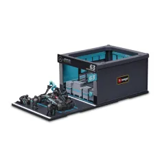 Bburago: Mașină de curse F1 1/43 - MB AMG W15 E Performance box pit imaginea 3