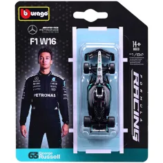 Bburago: Mercedes-AMG Petronas F1 W16 F1 (2025/) model metalic de mașină de curse 1/64 (George Russel #68)
