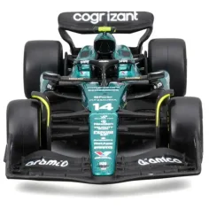 Bburago: Model auto din metal Aston Martin AMR23 F1 la scară 1/43 (Fernando Alonso #14) imaginea 3
