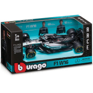 Bburago: Model auto metalic 1/43 Mercedes‑AMG Petronas F1 W16 Russell — mașină de curse F1 (George Russell #63)