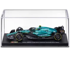 Bburago: Model auto metalic Aston Martin AMR23 F1 la scară 1/43 (Fernando Alonso #14, versiune cu cască) imaginea 4