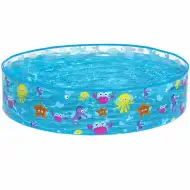 Bestway: Piscină pentru copii cu pereți rigizi și design marin, Sparkling Sea, Ø 122 x 25 cm.