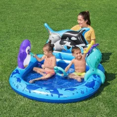 Bestway: Polar Pals piscină gonflabilă de joacă 134×131×73 cm imaginea 2