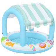 Bestway: Sweet Shoppe™ piscină pentru bălăcit cu copertină de protecție solară Ø 104 x 84 cm