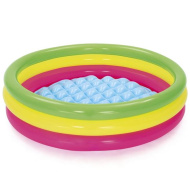 Bestway: Swim Squad™ piscină gonflabilă colorată cu trei inele Ø 102x25 cm
