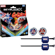 Beyblade X Marvel – colaborare Captain America vs Red Hulk – set de toupie – Hasbro