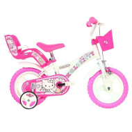 Bicicletă Hello Kitty roz și alb, mărimea 12 - Dino Bikes