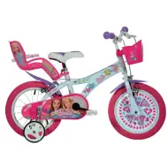 Bicicletă pentru copii Barbie roz-alb, mărimea 16 - bicicletă Dino Bikes