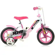 Bicicletă pentru copii Dino Sport 108 roz-alb, mărimea 10 - bicicletă Dino Bikes