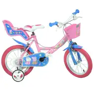 Bicicletă pentru copii Peppa Pig roz, mărimea 14 - bicicletă Dino Bikes