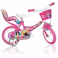 Bicicletă pentru copii Princess roz, mărimea 12 - bicicletă Dino Bikes