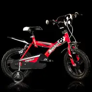 Bicicletă pentru copii Pro, culoare roșie, mărimea 16 - bicicletă Dino Bikes