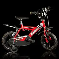 Bicicletă pentru copii Pro de culoare roșie, mărime 12 - bicicletă Dino Bikes