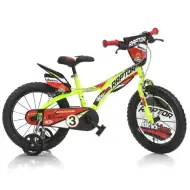 Bicicletă pentru copii Raptor verde, mărime 16 - bicicletă Dino Bikes
